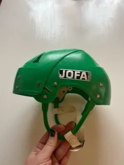 Tradera Retro ~ Grön skridskohjälm ~ JOFA ~ VM ~ Malung, Sweden.> Hockey & Skøjter
