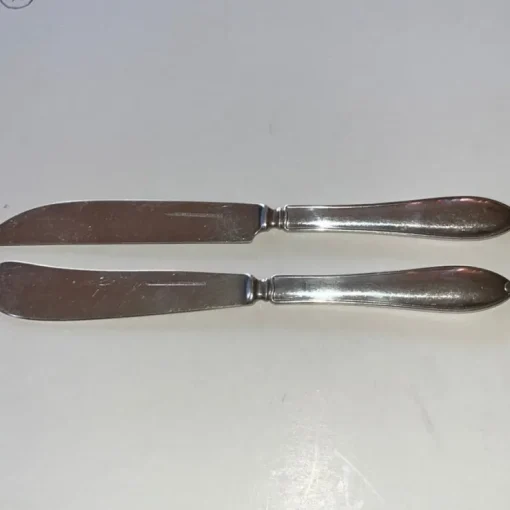 Cheap Retro 2 Vackra Bestick Smörkniv Smör Ost Kniv Ostkniv Svensk Spetsig Spets Sølv