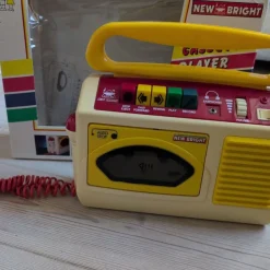 Tradera Retro New Bright Kassettbandspelare med Mikrofon - Sångmikrofon| Transportabelt