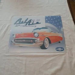 Tradera retroplåtskylt 32x40 cm chevrolet bel air 57| Merchandise