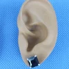 Tradera Örhängen Studs Stift Kristall Svart Bling Äkta Silver. 10 mm.> Øreringe