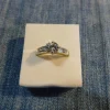Tradera Ring 925 Silver Ring med 7 Vita CZ sten Storlek 8 -18> Ringe