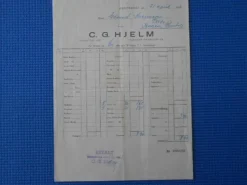 Tradera Räkning från C.G Hjelm Karlskrona 1938> Fragtsedler & Fakturaer