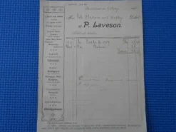 Tradera Räkning från P. Lavesson Christianstad 1908> Fragtsedler & Fakturaer