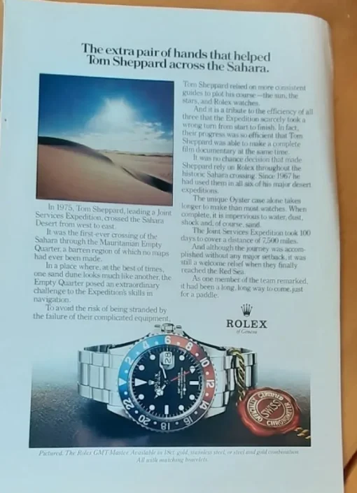 Tradera Rolex GMT-Master USA tidnings annons från 1977> Andet Urrelateret