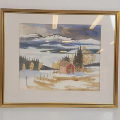 Tradera Rolf Wikström - Inramad akvarell| Malerier