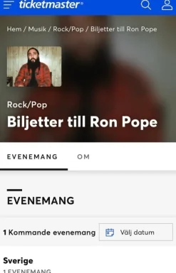 Sale Ron pope 2st biljetter Koncerter