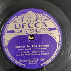 Tradera Ronalde - Down In The Forest / Bird Songs at Eventide 78a VG+ visslar| Grammofonplader