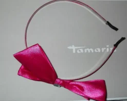 Tradera Rosa Tyg Diadem Stor Rosett + Silvrig detalj Fin Vacker Håraccessoar Preppy> Hårsmykker & Diademer