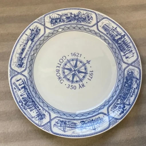 Store Rörstrand Göteborg 350 år jubileumstallrik 1971 Keramik & Porcelæn, Svensk