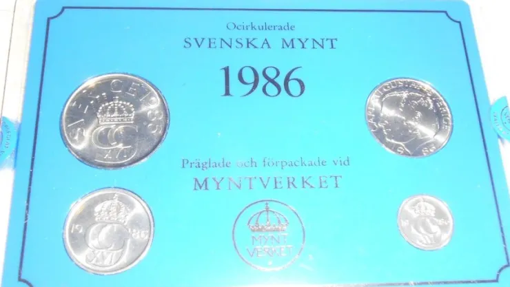 Tradera ÅRSET FRÅN 1986 - HÅRD PLAST| Svenske Mønter