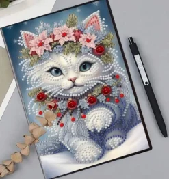 Tradera Så fin Diamond Painting anteckningsbok med KATT Allt ingår| Hobbymaterialer