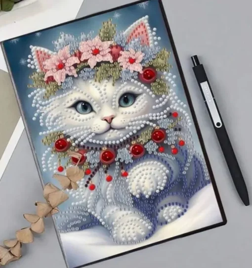 Tradera Så fin Diamond Painting anteckningsbok med KATT Allt ingår| Hobbymaterialer