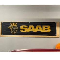 Tradera SAAB Banderoll GULD 9-3 9-5 93 95 V4 99 900 V6 TTiD Aero Biopower| Andet Køretøjsrelateret
