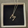Tradera Safira halsband bokstav M silver 925> Halskæder