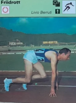 Tradera Samlarbild, friidrott-olympiska mästare: Livio Berruti, Italien 200 meter> Olympia
