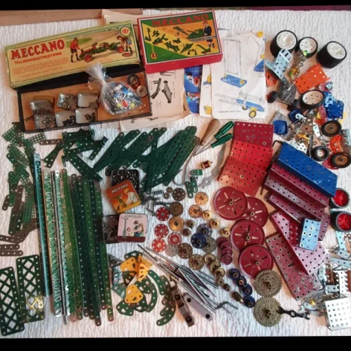 Tradera Samling Meccano delar| Øvrigt Hobby