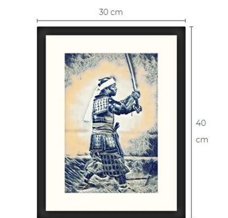Tradera Samuraj konsttavla Limited Edition 1 av 10 gjorda| Anden Kunst