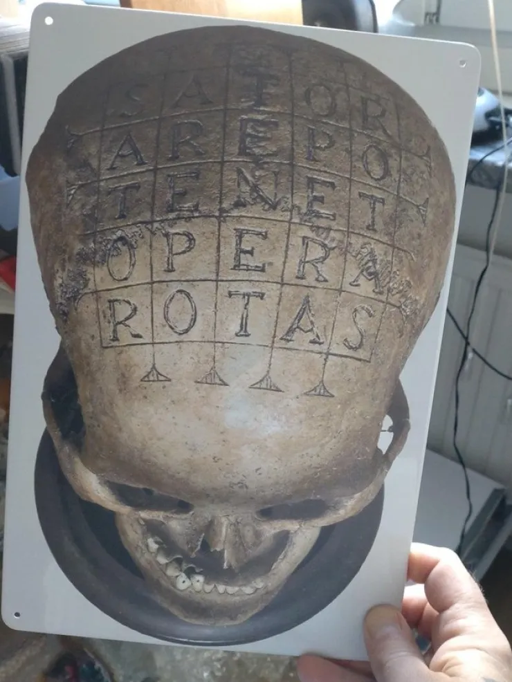 Tradera Sator arepo tenet opera rotas Mysticism Ockult frimurare freemason> Skilte