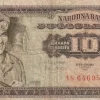 Tradera SEDEL JUGOSLLAVIEN 10 DINARA FRÅN 1965, DEN STÖRRE TYPEN, VIKT KV 1?/1| Sedler