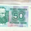 Tradera Sedel Norge 50 kroner 1993 01 enl bild| Sedler