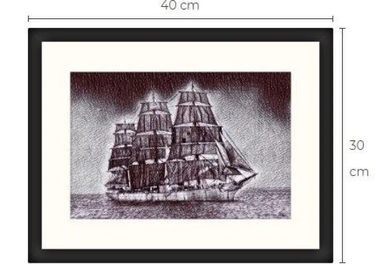 Tradera Segelfartyg konsttavla Limited Edition 1 av 5 gjorda| Anden Kunst