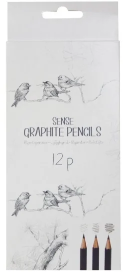 Tradera Sense Blyerts/skiss pennor 12P| Kunstnerartikler