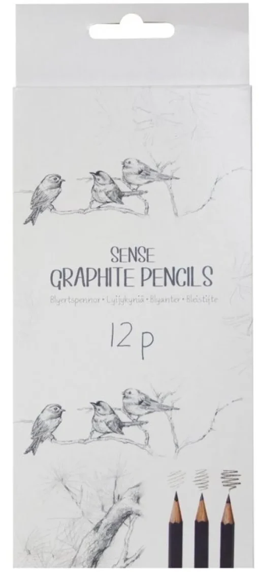 Tradera Sense Blyerts/skiss pennor 12P| Kunstnerartikler