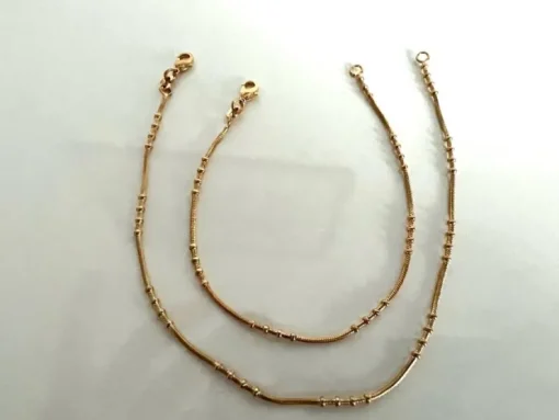 Tradera Set i 2 delar, Fotlänk och armband, 18k guldpläterat> Ankelkæder