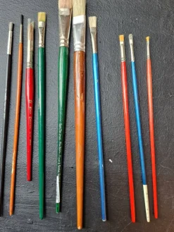 Tradera Set med konstnärs penslar| Kunstnerartikler