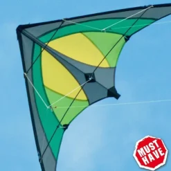 Tradera Shuriken Grön - Stuntdrake / Länkdrake / Tvåhandsdrake / Sportdrake> Leg & Spil