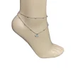 Tradera Silver-färgad fotlänk/kedjor, pärlor, hund, berlock (sommar- accessoar)(ny)> Ankelkæder