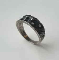 Tradera SILVERRING, Häftig Design, Sterlingsilver, PGD *1kr utrop*> Ringe