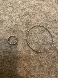 Tradera Silverring och silverarmband. 925S> Smykkesæt
