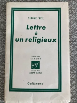 New Simone Weil: Lettre à un religieux. Tryckt 1951 Filosofisk Litteratur