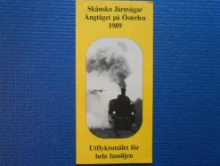 Tradera Skånska jänrvägar ångtåget på Österlen 1989> Jernbane- & Sporvogns-memorabilia