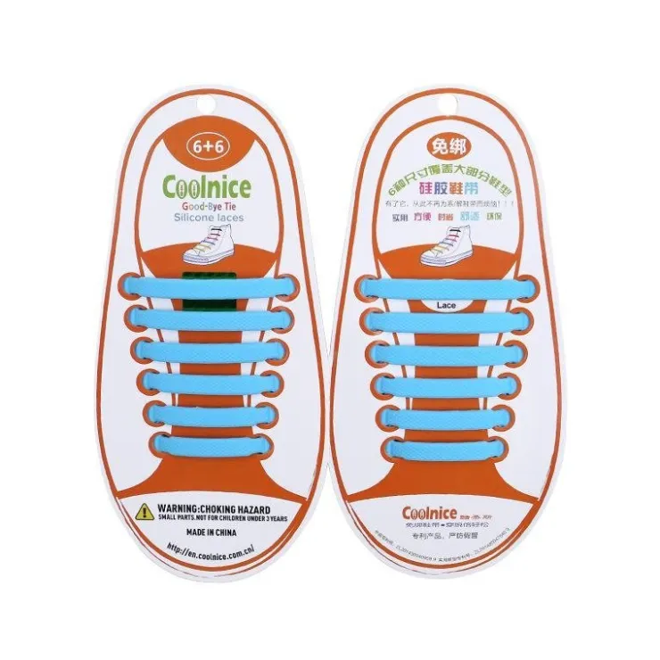 Tradera Skosnören Knyfria bekväma elastiska för barn blåfärger> Andre Skoprodukter