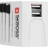 Tradera SKROSS MUV USB, reseadapter, EMEA/US/UK/AU, 2x USB 5V 2,1A, 100-250V, ojordad| Rejsetilbehør