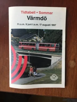 Tradera SL tidtabell Värmdö från 9 juni 1997> Køreplaner