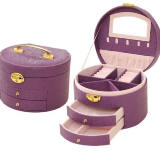 Tradera Smyckeskrin PU Läder örhänge halsband armband display> Smykkeskrin & -opbevaring