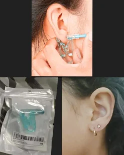 Tradera Sänkt pris! Öronpiercingset Perfekt för dig som vill pierca dig själv hemma.> Piercinger