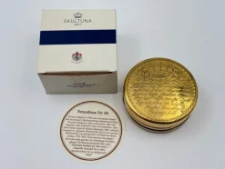 Tradera Snusdosa i mässing, Skultuna> Tobakiana