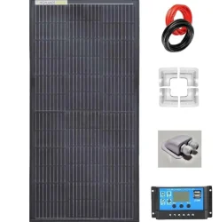 Discount Solcellspaket 140 W Monokristallin för husbil, husvagn & båt Solenergi