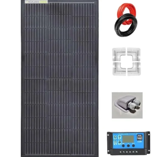 Discount Solcellspaket 140 W Monokristallin för husbil, husvagn & båt Solenergi