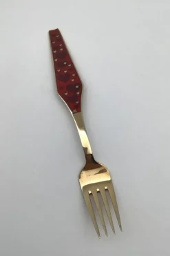 Store Sorenco Julegaffel 1969 af forgyldt sterling sølv med emalje. Højtider