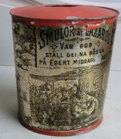 Tradera Sparbössa frälsningsarmén, Smulor år Lazarus, troligtvis antik> Sparebøsser