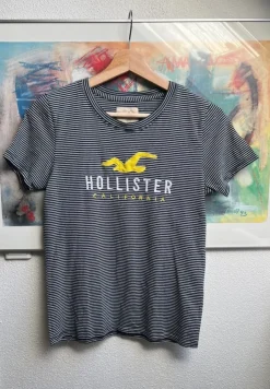Tradera Súper nice y2k Hollister striped t-shirt> Dametøj