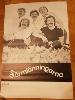 Tradera SÖRMLÄNNINGARNA - PROMOAFFISCH - Fint Skick!| Musikplakater