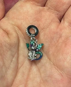 Tradera Söt drakberlock i 925 Sterling Silver> Armbånd