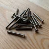 Best 20st Äldre maskinskruv i förnicklad mässing (1/8 x 1) Tum WFS (Art nr 1) Skruer, Plugs & Søm